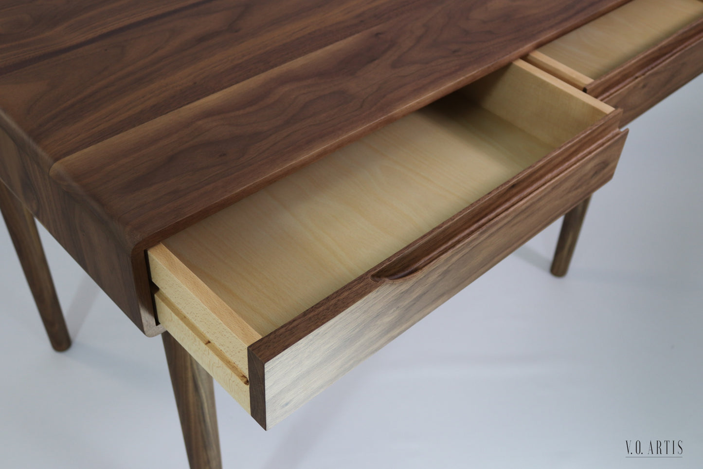 Desk in Solid american Walnut our Oak with drawers