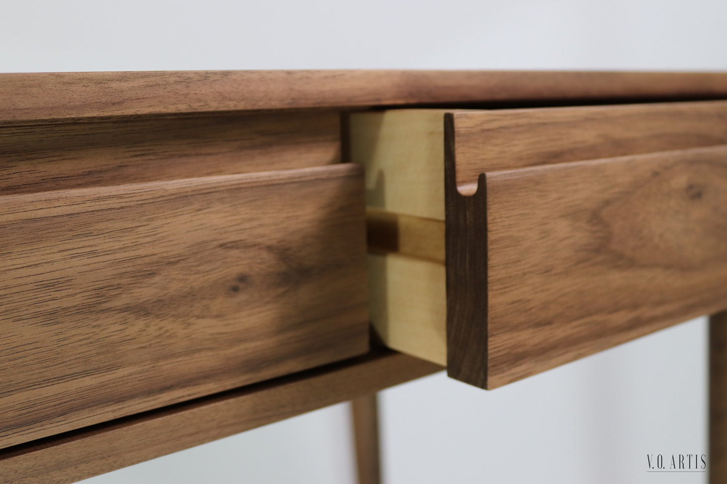 Desk in Solid american Walnut our Oak with drawers