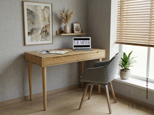 Desk in Solid american Walnut our Oak with drawers
